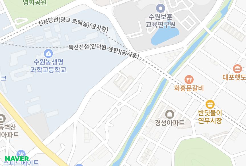 경기도 수원시 장안구 영화동 삼원 위치·실거래 시세 지도