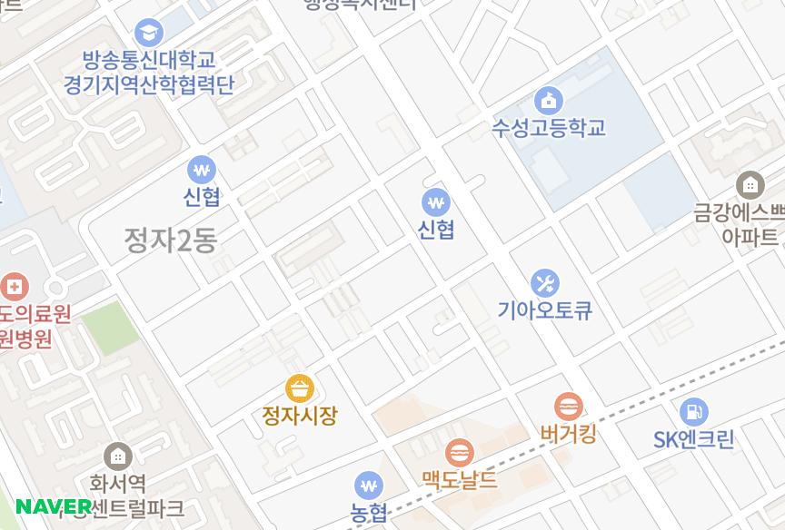 경기도 수원시 장안구 정자동 대성 위치·실거래 시세 지도