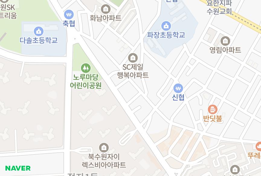 경기도 수원시 장안구 정자동 건우까사미 위치·실거래 시세 지도