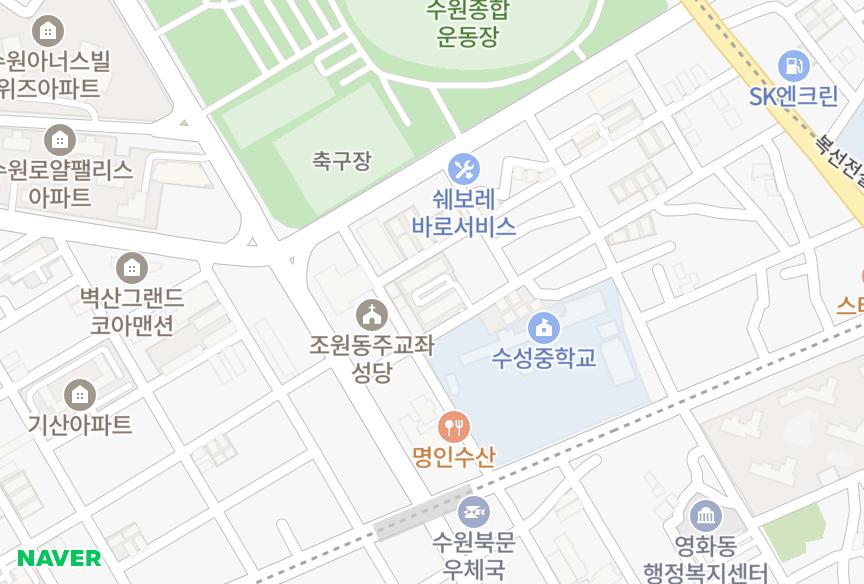 경기도 수원시 장안구 조원동 성신 위치·실거래 시세 지도
