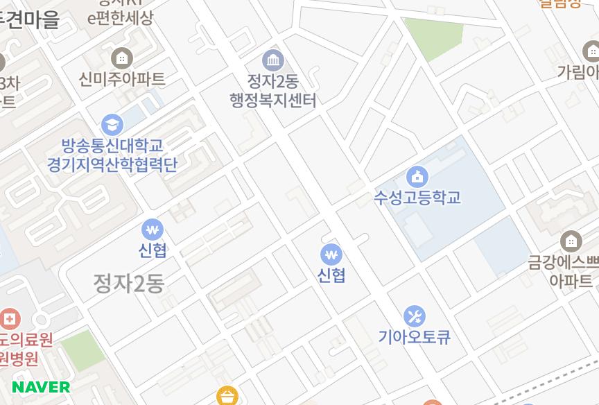 경기도 수원시 장안구 정자동 경원 위치·실거래 시세 지도