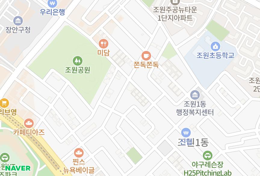 경기도 수원시 장안구 조원동 신형 위치·실거래 시세 지도