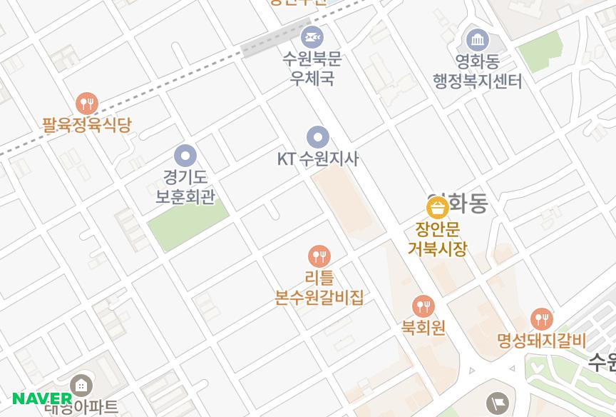 경기도 수원시 장안구 영화동 영화수정타운 위치·실거래 시세 지도