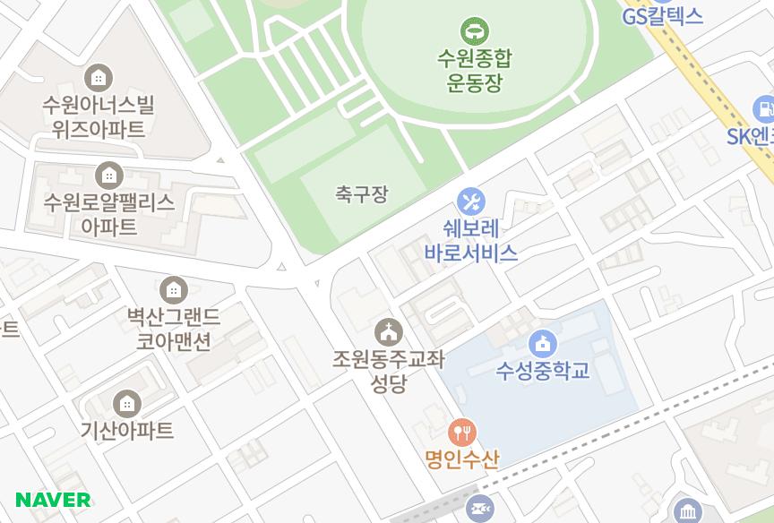 경기도 수원시 장안구 조원동 뜨레모아 위치·실거래 시세 지도