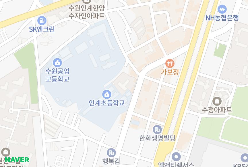 경기도 수원시 팔달구 인계동 장안 위치·실거래 시세 지도