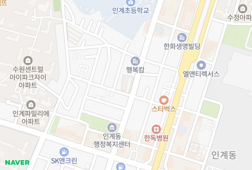 경기도 수원시 팔달구 인계동 인계베스트빌 위치·실거래 시세 지도