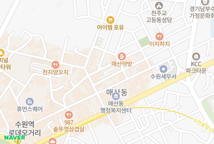 경기도 수원시 팔달구 매산로2가 헤르만하우스 위치·실거래 시세 지도