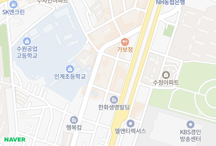 경기도 수원시 팔달구 인계동 해피포트 위치·실거래 시세 지도