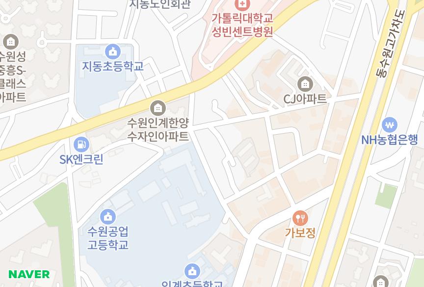 경기도 수원시 팔달구 인계동 대명쉐르빌 위치·실거래 시세 지도