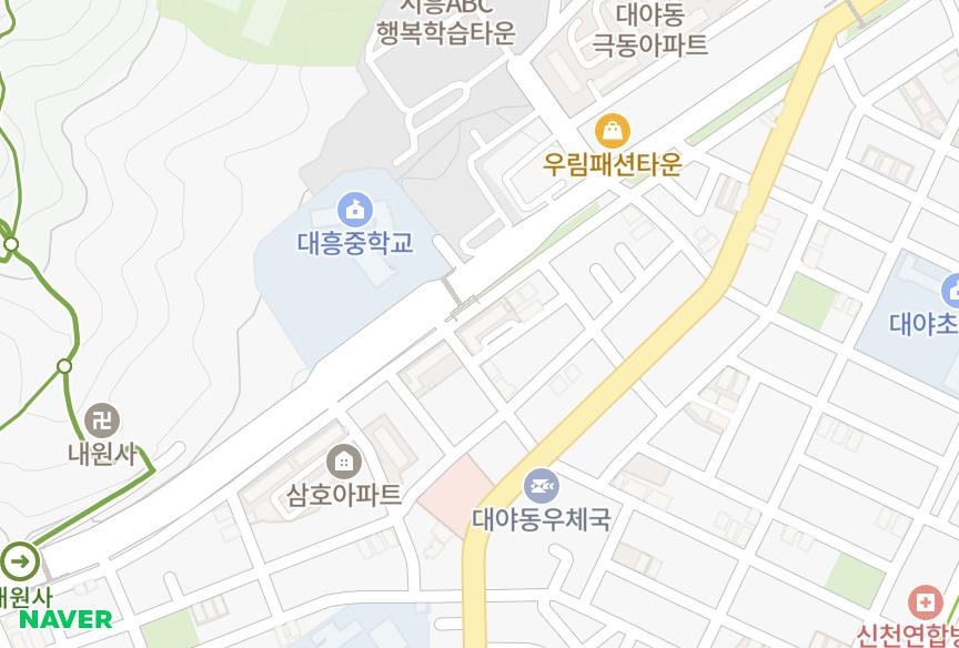 경기도 시흥시 대야동 삼호 위치·실거래 시세 지도