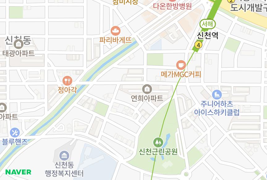경기도 시흥시 신천동 연희 위치·실거래 시세 지도