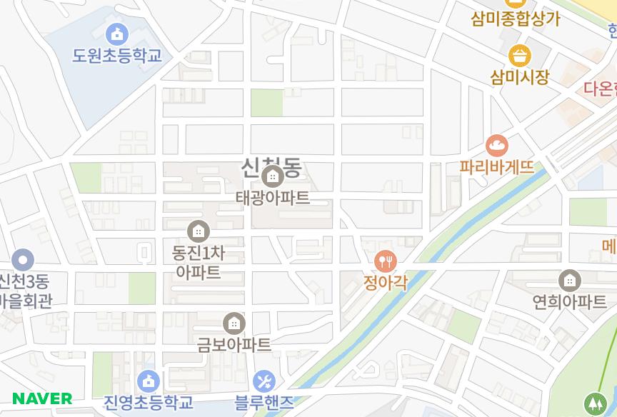 경기도 시흥시 신천동 태광 위치·실거래 시세 지도