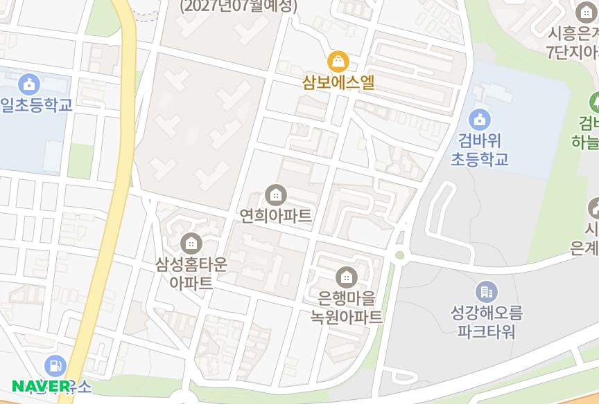 경기도 시흥시 은행동 연희 위치·실거래 시세 지도