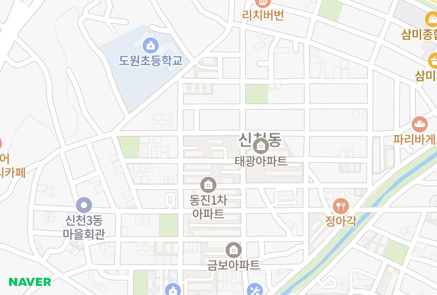 경기도 시흥시 신천동 현대 위치·실거래 시세 지도