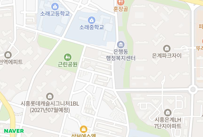 경기도 시흥시 은행동 산호 위치·실거래 시세 지도