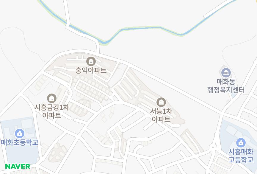 경기도 시흥시 매화동 서능2차 위치·실거래 시세 지도
