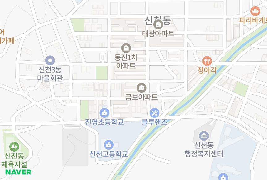 경기도 시흥시 신천동 금보 위치·실거래 시세 지도