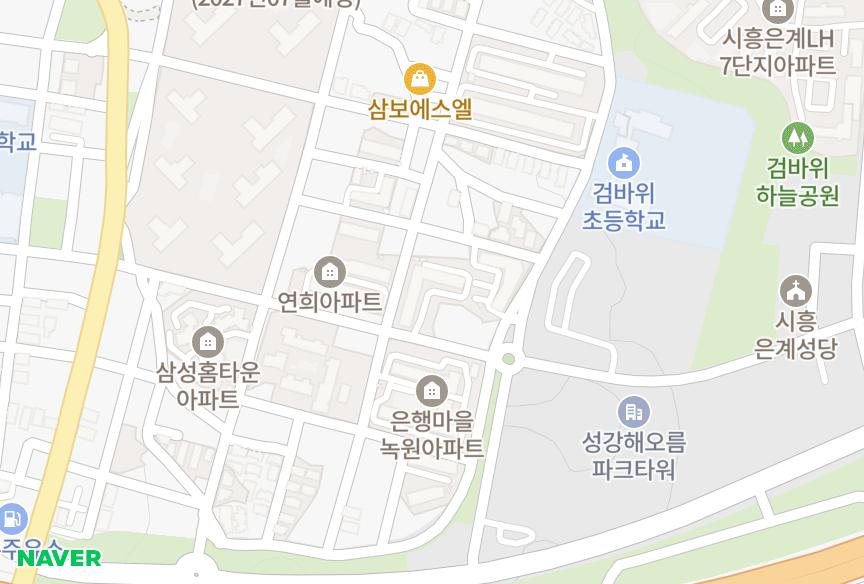 경기도 시흥시 은행동 진주 위치·실거래 시세 지도