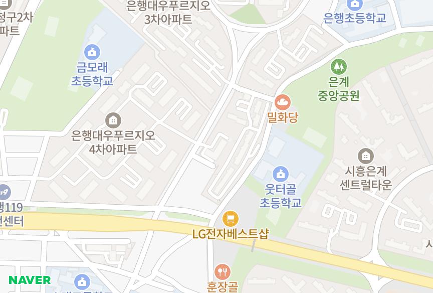 경기도 시흥시 은행동 광덕2차 위치·실거래 시세 지도