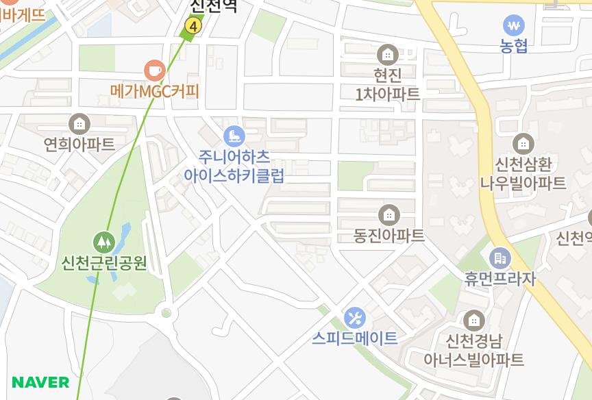 경기도 시흥시 신천동 경신둥지 위치·실거래 시세 지도