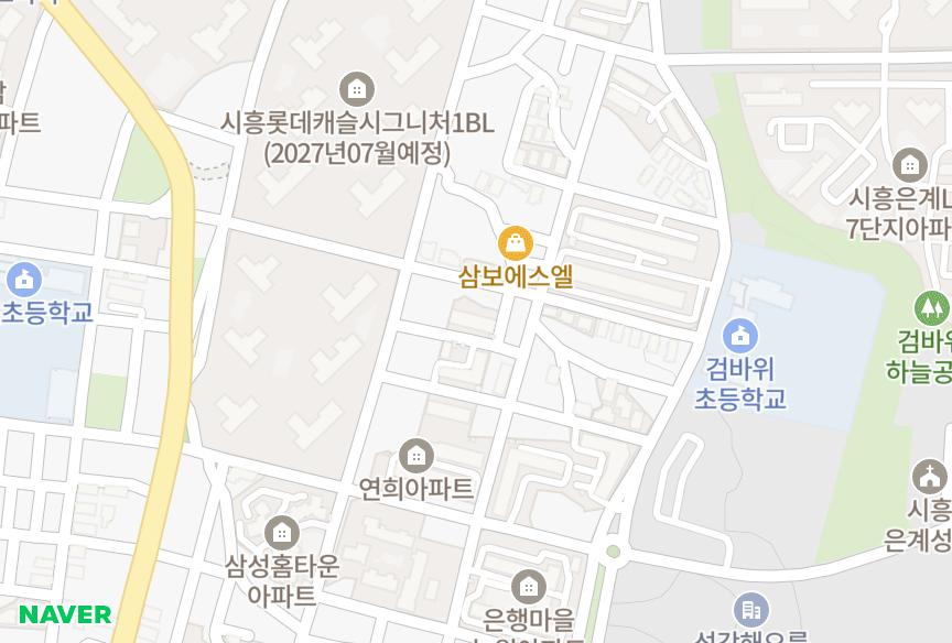 경기도 시흥시 은행동 한영 위치·실거래 시세 지도