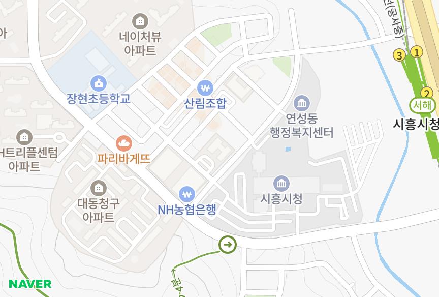 경기도 시흥시 장현동 제이파크 위치·실거래 시세 지도
