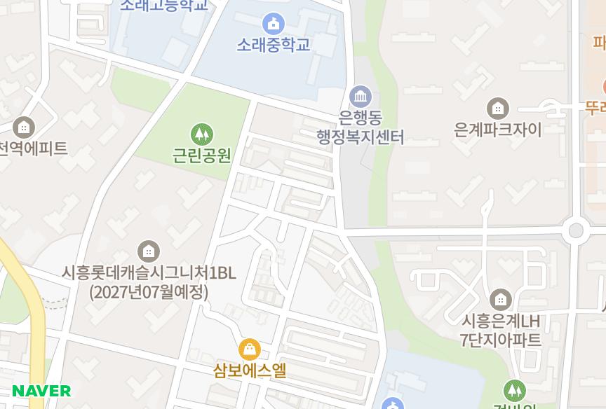 경기도 시흥시 은행동 은행동경5차 위치·실거래 시세 지도