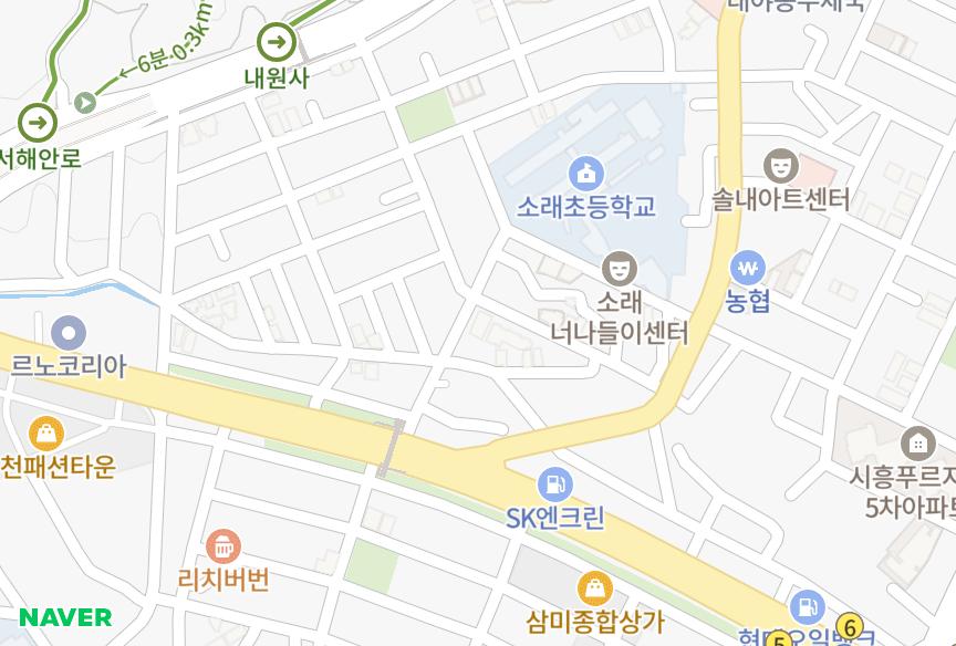 경기도 시흥시 신천동 청담아이리스 위치·실거래 시세 지도