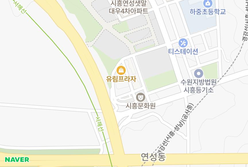 경기도 시흥시 하중동 제나하임 위치·실거래 시세 지도