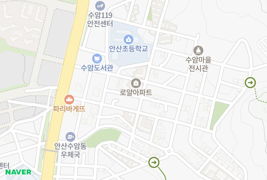 경기도 안산시 상록구 수암동 로얄아파트가동 위치·실거래 시세 지도