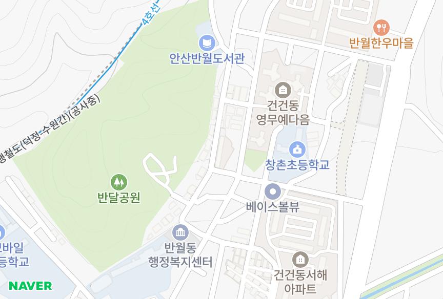 경기도 안산시 상록구 건건동 원촌 위치·실거래 시세 지도