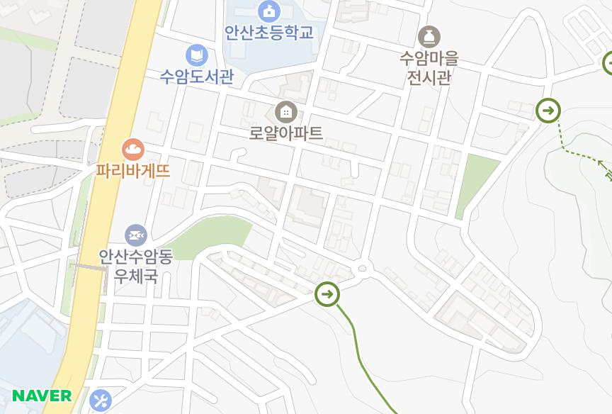 경기도 안산시 상록구 수암동 대보나동 위치·실거래 시세 지도
