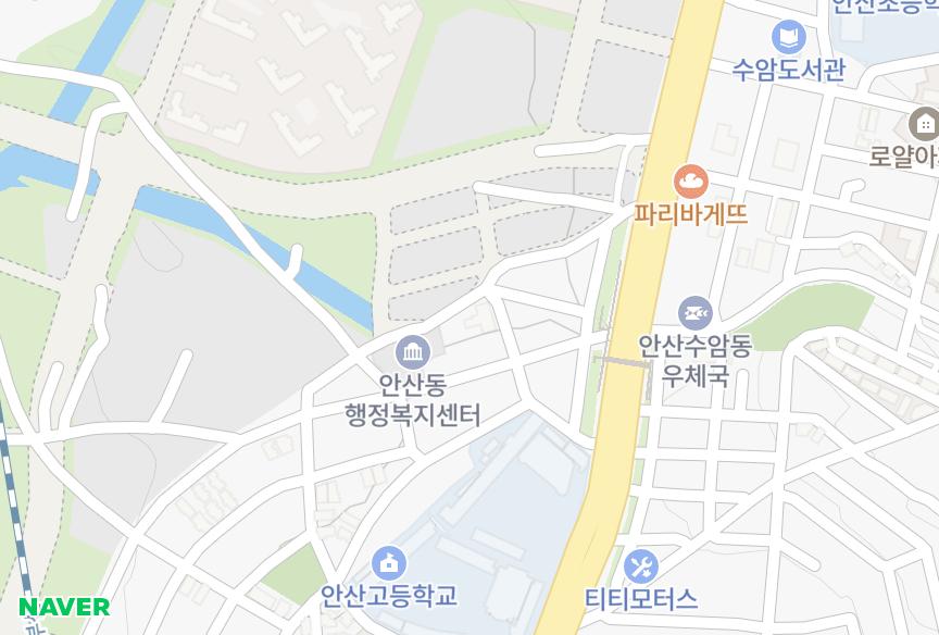 경기도 안산시 상록구 수암동 성대 위치·실거래 시세 지도