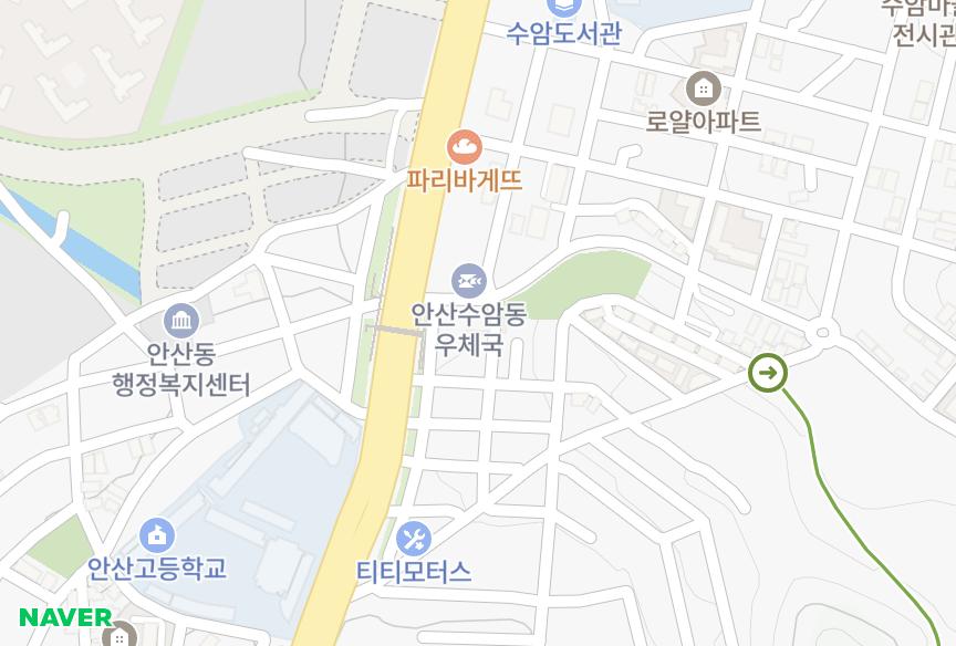 경기도 안산시 상록구 장상동 광덕테마 위치·실거래 시세 지도