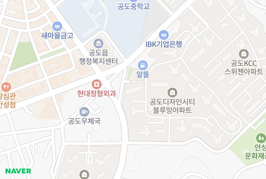 경기도 안성시 공도읍 만정리 공도정보 위치·실거래 시세 지도