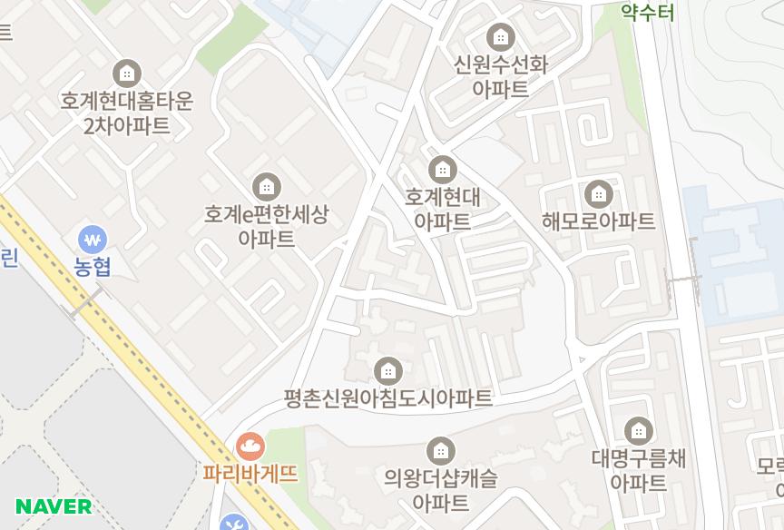 경기도 안양시 동안구 호계동 호계금호어울림 위치·실거래 시세 지도