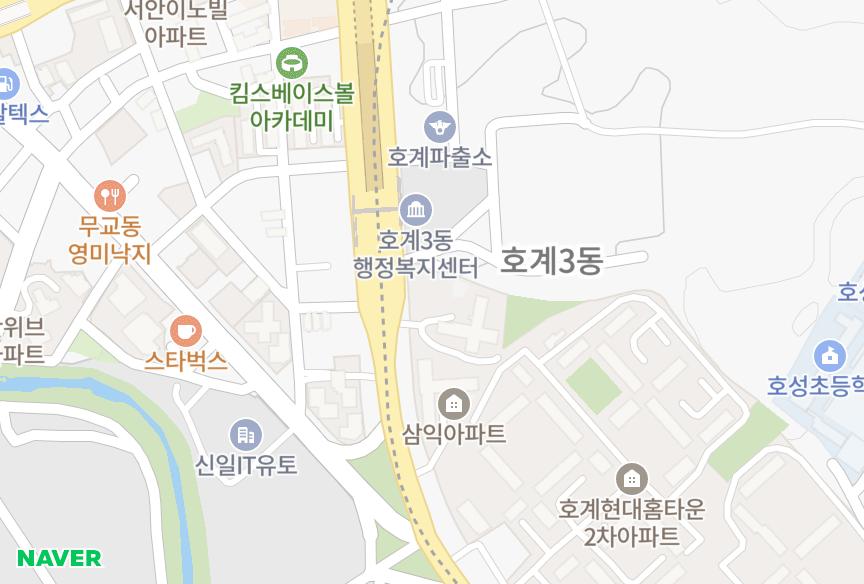 경기도 안양시 동안구 호계동 서부인터빌 위치·실거래 시세 지도