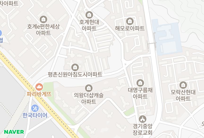 경기도 안양시 동안구 호계동 태하 위치·실거래 시세 지도