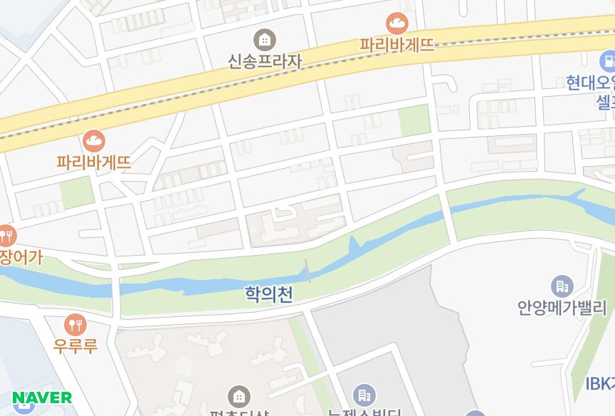 경기도 안양시 동안구 관양동 원주 위치·실거래 시세 지도