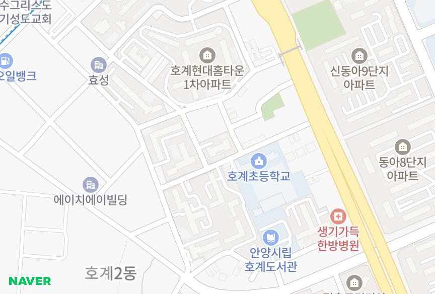 경기도 안양시 동안구 호계동 호계마젤란21차 위치·실거래 시세 지도