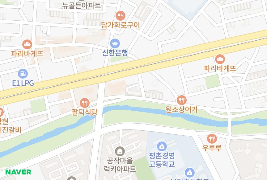 경기도 안양시 동안구 관양동 이너스내안에 위치·실거래 시세 지도