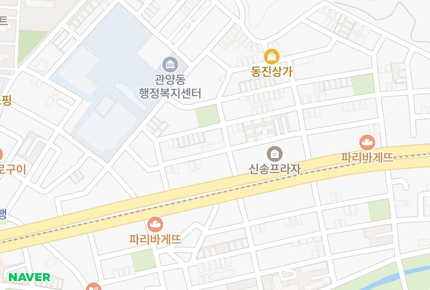 경기도 안양시 동안구 관양동 관양아리랑5차 위치·실거래 시세 지도