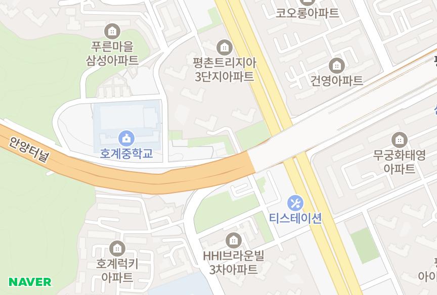 경기도 안양시 동안구 호계동 수성드림빌 위치·실거래 시세 지도