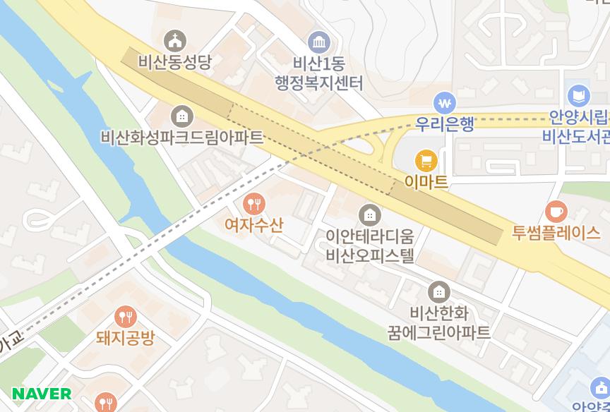 경기도 안양시 동안구 비산동 일진 위치·실거래 시세 지도