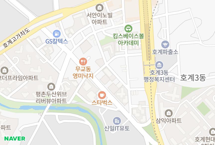경기도 안양시 동안구 호계동 대경시실리 위치·실거래 시세 지도