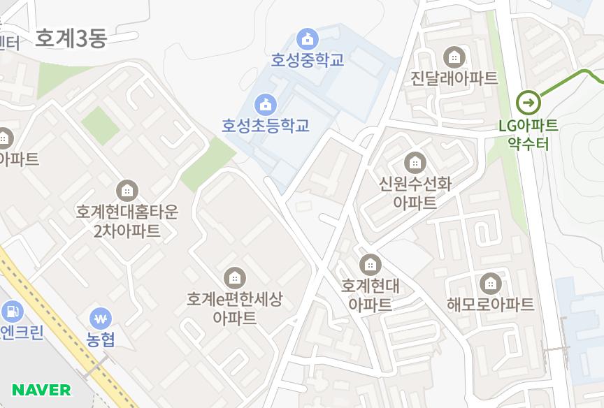 경기도 안양시 동안구 호계동 금호 위치·실거래 시세 지도