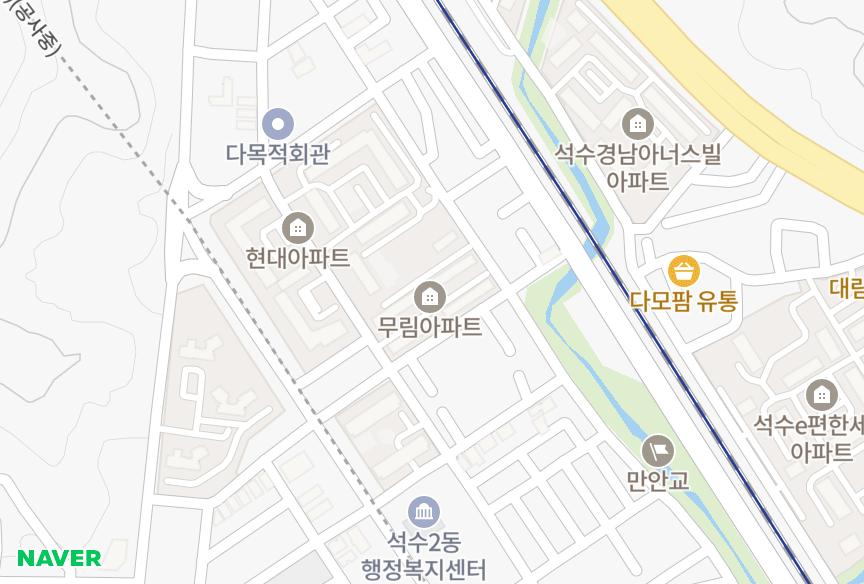 경기도 안양시 만안구 석수동 무림 위치·실거래 시세 지도