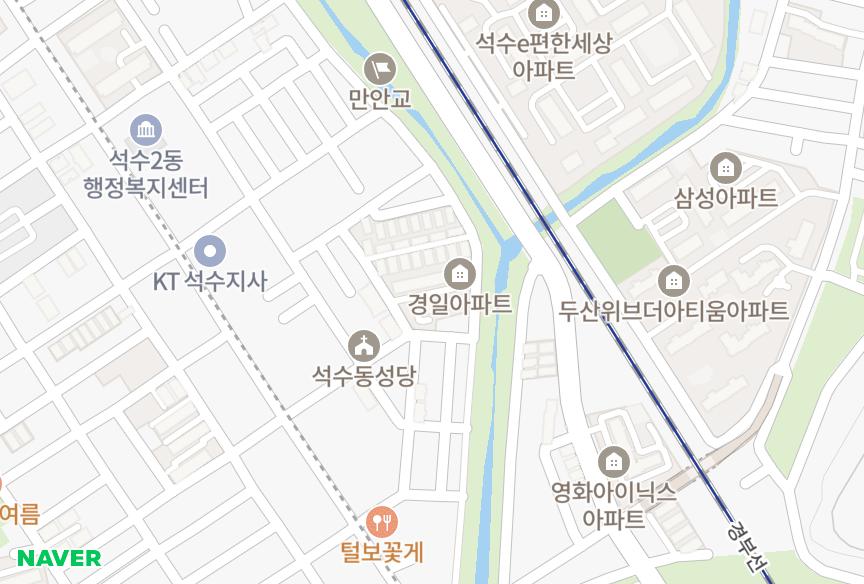 경기도 안양시 만안구 석수동 경일 위치·실거래 시세 지도