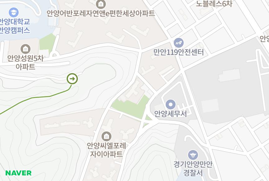 경기도 안양시 만안구 안양동 수리산ParkOne 위치·실거래 시세 지도