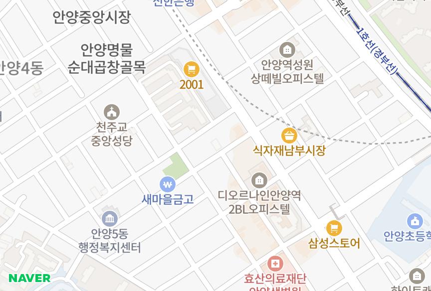 경기도 안양시 만안구 안양동 (627-41) 위치·실거래 시세 지도